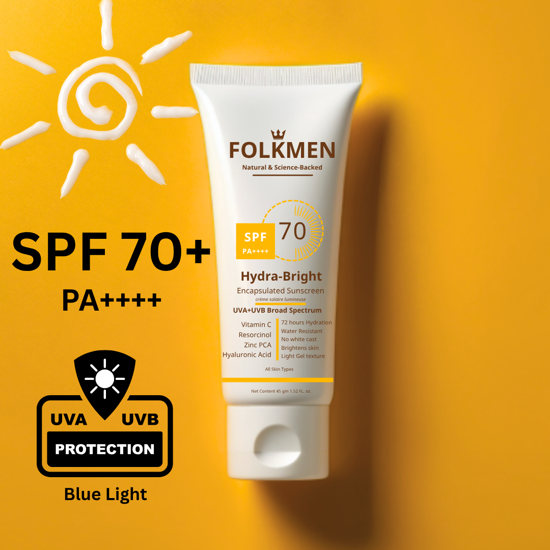 Hydra-Bright SPF 70 PA++++ Encapsulated Sunscreen | Brightening & Moisturizing | 45 gm