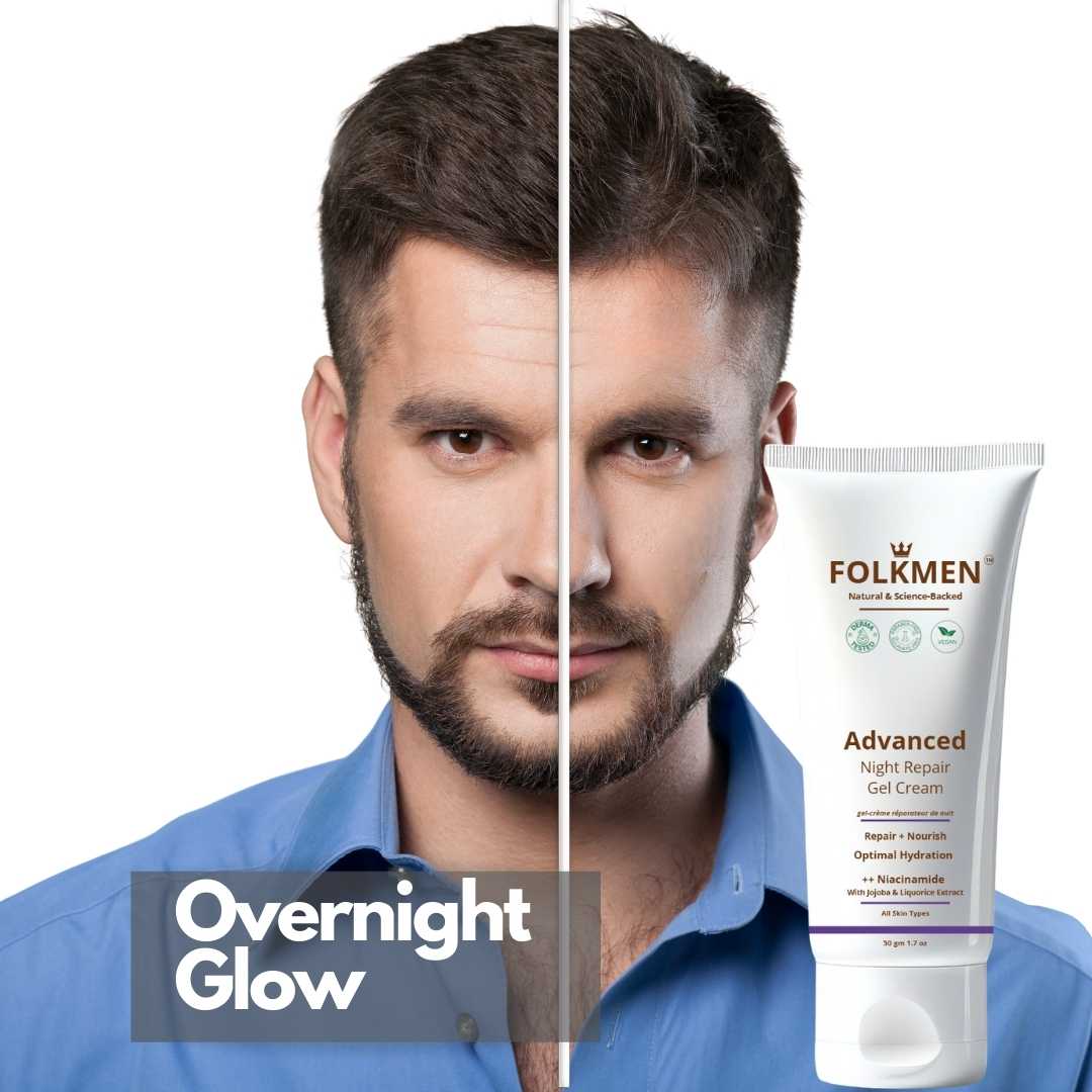 Advanced Night Repair Gel Cream for Men | Anti-aging and Skin Brightening | 50gm
