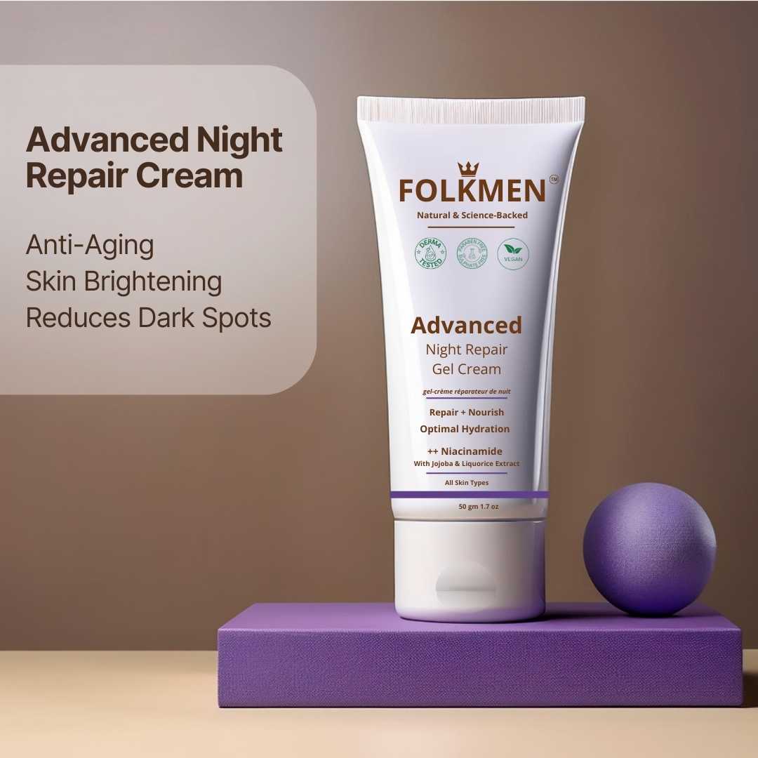 Advanced Night Repair Gel Cream for Men | Anti-aging and Skin Brightening | 50gm