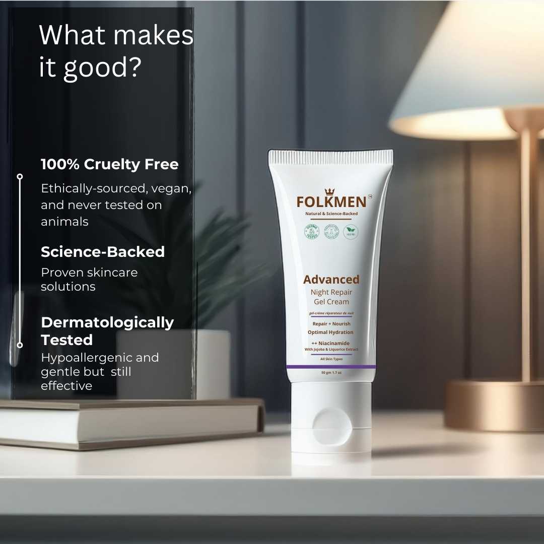 Advanced Night Repair Gel Cream for Men | Anti-aging and Skin Brightening | 50gm